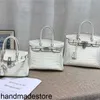 Sac fourre-tout en cuir platine pour femmes à haute sensibilité motif crocodile blanc de l'Himalaya incrusté de diamants sac à main messager à bandoulière unique logo original