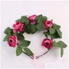 Accessori per capelli 2 pezzi / lotto mamma e bambini ghirlanda di fiori fascia da viaggio corona ragazze fasce per capelli floreale consegna goccia bambino maternità Dhzlm