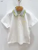 العلامة التجارية Kids Polo Shirt رسالة مطرزة شعار طفل صاخبة الحجم 100-150 الصيف قصير الأكمام بوي فتاة تي شيرت يناير 20