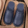 Slippers Lorilury Brand Home Leather Shoes For Men And Women Plus Size 47 48 Comfortable Slipper Males Brown Indoor Slides