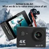 Спортивные экшн-видеокамеры Экшн-камера 2.0 Ultra HD 4K 30FPS WiFi Подводные камеры Водонепроницаемые шлемы Велосипедные камеры для записи видео Спортивная камера на открытом воздухе YQ240119