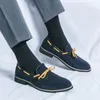 Britain Gentleman Men Pointed Bowtie Suede Leather Casual Shoes Male Formal Wedding Dress Footwear Zapatos Hombre