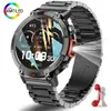 Orologi intelligenti 2024 Nuovo orologio intelligente da esterno da uomo con torcia elettrica Bracciale fitness sportivo Pressione sanguigna IP68 Smartwatch impermeabile per Android IO