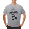 Canotte da uomo GYM - T-shirt dal design fitness T-shirt carina a maniche corte tinta unita nera da uomo