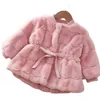 Children's clothing autumn and winter jackets new 2024 Korean version thickened imitation fur sweater girls coat