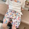 Lyxig baby shorts färgade brev full tryck barn designer kläder storlek 100-150 barn lägre plagg sommar flickor pojkar byxor jan20