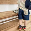 Shorts 2023 New Fashion Pocket Patch Print ldren Shorts Summer Girls Denim Shorts Baby Boys Short Jeans Kids Loose Clothes H240508