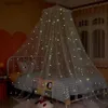 モスキートネットベッドカバーカーテン蛍光星デザイン2サイズの保護キッドルームラウンドトップチルドレンベッドベッドテントベッドキャノピー