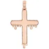 Подлинный круглый бриллиантовый кулон в форме креста с розовым золотом в стиле хип-хоп Jewelrycross с бриллиантовым кулоном