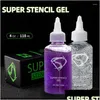 Inchiostri per tatuaggi Super Stencilgel Attrezzatura Carta per trasferimento Gel Ez Oil 4 Oz Viola Trasparente 118 Ml/Bottiglia Consegna a goccia Salute Bellezza Tatto Dhrvr