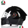 Motorcycle Helmets Defective Agv K5 Dual Lens Full Helmet For Men And Womens Universal Riding Anti Drop Safety 2Zxo Delivery Automobil Dh6Gi