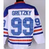 Top Man 99 Wayne Gretzky Maglia da hockey vintage Nero Bianco Blu navy Giallo Viola Arancione Ricamo alternativo Uniformi traspiranti 8719