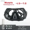 Duikaccessoires Duikbril Optische Bijziend Bijziendheid Bril Hars Plastic Lens Googles Siliconen Bijziend Lezen YQ240119
