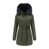 Dames trenchcoats winter gewatteerde jas met pluizig dames windjack jassen kapuitrusting Jean naam merk