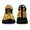 Coolcustomize personalizzato pacifico drago cinese donna oro verde design stampa il proprio logo nome sport leggeri corsa scarpe da tennis in debito coppia unica sneaker da uomo