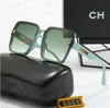 Designer-Sonnenbrillen für Damen, luxuriöse Herren-Sonnenbrillen, ovale Sonnenbrille mit Metallrahmen, Lünette, Leopardenmuster, vergoldet, Chanels, Chan Chane Channel, Chael Chanl Sonnenbrillen