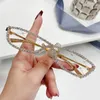 Sunglasses Mosengkw Diamond Studded Without Lenses Full Fashion Decoration Stage Runway Party Glasses