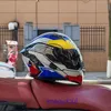 Motorcykel AGV Ny National Helmet Standard AGV3C -certifiering Fullt omslag Dubbel Mirror Peel Off Four Seasons Travel Rally 1 D51W