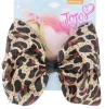 2020 NEW 8inch jojo swia Large Leopard Bowknot print Ribbon hair Bows With Clips For Kids Girls Boutique Hair Clips Hair Accessories BJ