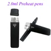 2ml Pré-aquecimento Vape Pen Descartável 320mAh Bateria Recarregável Grosso Oil Stater Kits 2 Gram Dispositivo Vaporizador Personalizado EUA Stock Amostra Ordem