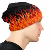 Berretti Fuoco Fiamme Rosse Cappelli a cuffia Cappello lavorato a maglia da strada per le donne Autunno Inverno Caldo Arte estetica vintage Skullies Berretti Berretti