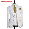 Suits Classic Man Suits Tailor Suit Pesked Lapel Groom Tuxedos Edge Jacket Wedding Clothes Tilt Pocket Brudgum Luften 3 -stycken Middagsdräkt