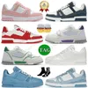 Authentic Embossed Virgil Trainer Casual Shoes Calfskin Low Overlays Abloh Denim Green Red Brown White Canvas Tennis Outdoor Sneakers DHgate Designer Size EUR36-45