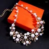 Choker bulkprijs 2 kleuren grijswit acryl parel meest fatsoenlijke elegante ketting damessieraden