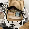 Bags Black White Cow Zebra Pattern Backpack School Book Bags Mochila Travel Laptop Bag Cute