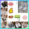 Designer Casual Platform Slides tofflor Män Kvinna Lätt slitstjärna anti andas läder mjuka sulor Sandaler Flat Beach Slipper Storlek 36-45