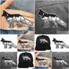 Sewing Notions & Tools Wolf Embroidered Iron On Sewing Notions Es For Clothing Jackets Hats Backpack Black With White Style Custom Dr Dhbka