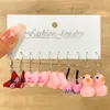 Creative Butterfly Cloud Duckling Pendant Droplet Glazed Mushroom Cartoon Children's Fun Earrings