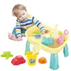 Sand Play Water Fun 16pcs Sand And Water Table Set With Lid Cover Beach Toys Outdoor Garden Sandbox Kit Kids Summer Beach For Toddlers Kidsvaiduryb