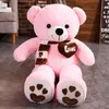 Alta qualidade 4 cores urso de pelúcia com cachecol animais de pelúcia urso brinquedos de pelúcia boneca travesseiro crianças amantes aniversário presente do bebê 240118