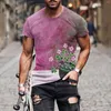 Herren-T-Shirts, trendige grafische T-Shirts, Kleidung für irische Muster, Rundhalsausschnitt-Oberteile, St. Day Fashion Big Shirt mit Kapuze für Herren