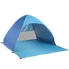 Tält och skyddsrum Automatisk campingtält Beach 2 personer Instant Up Open Anti UV Awning Outdoor Sun Shelter