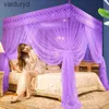 Mosquito Net Embroidery Lace Pleated Mosquito Net for Bed Square Romantic Princess Queen Size Double Bed Net Canopy Luxury Mosquito Tent Meshvaiduryd