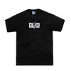 Camiseta vintage com estampa de letras masculina moda preta 2024ss