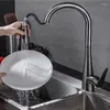 Robinets de cuisine gris, robinet d'eau extractible, mitigeur d'évier à poignée unique avec deux fonctions