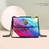 Sacos de noite Design de moda verão mini arco-íris mulheres bolsa articulando colorido cruz corpo saco retalhos ombro sac uma bolsa principal