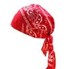 Berets 2024 Mężczyźni Pirat Hap Hip-Hop Paisley Print Motocykl motocyklowy motocyklista Cotton Cycling Bandana Head Scarf Man Skull Cap