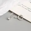 Orecchini a bottone WPB in argento sterling 925 con zirconi e diamanti, da donna, gioielli di tendenza ad alto contenuto di carbonio, regalo per feste in ufficio