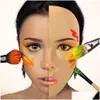 Makeup Tools Face Reusable Practice Mask Board Eye Pad Sile Bionic Skin Practice Mannequin för nybörjare Skönhet Tattoo Tool Drop Deli Dham3
