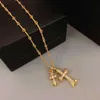 2024 Designer Brand Cross CH Necklace for Women Luxury Chromes Diamond Double Couple Collar Chain Gift Heart Men Classic Jewelry Pendant Neckchain MJOI