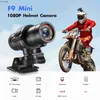 Câmeras de vídeo de ação esportiva F9 Câmera HD 1080P Bicicleta Capacete de motocicleta Esporte ao ar livre DV Dash Cam para carro bicicleta YQ240119