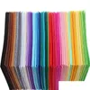 Fabric Arrival 40Pcs 15X15Cm Non Woven Felt 1Mm Thickness Polyester Cloth Felts Diy Bundle For Sewing Dolls Crafts1 Drop Delivery Dhu5M