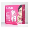 Traitement des pieds Kemei 4 en 1 exfoliateur électrique pieds élimination de la peau morte cuticules du talon ensemble d'outils de meulage des ongles livraison directe santé Beaut Dho4X