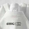 T-shirt da uomo 400 g/m² T-shirt oversize pesante di alta qualità per uomo T-shirt a maniche corte in cotone Tinta unita Tendenza per il tempo libero Streetwear