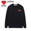 24ss Designer Nieuwe dames herenhoodies Com Des Garcons Grijze mode Sweatshirt speelt Black Heart Crewneck Sweatshirts Merk dames heren Balanciagsa