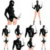 Kvinnors jumpsuits rompers halloween kostym y svart ninja patent läder pvc en designers bit scen rolig enhetlig loy7 droppe dh5kv